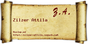 Zilzer Attila névjegykártya
